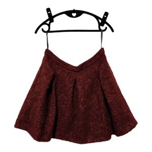 Karl Lagerfeld - Burgundy Wool & Mohair Mini Skirt - EU sz 40 / medium